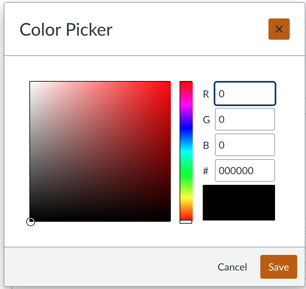 current color picker with no eye dropper
